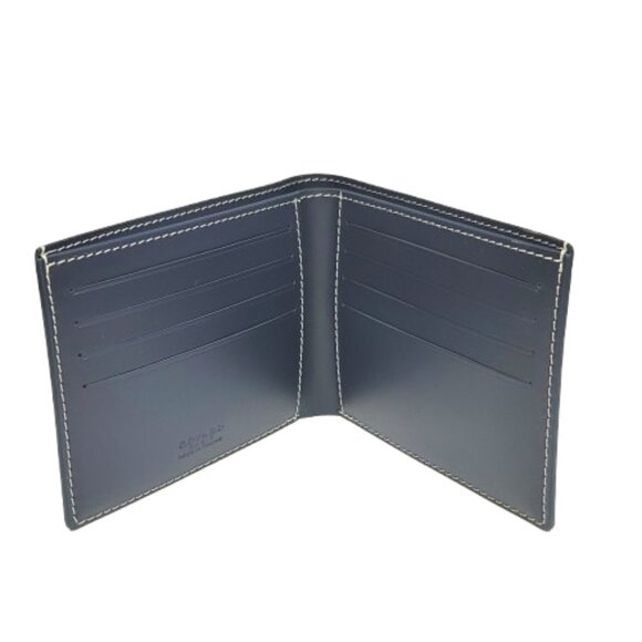 Goyard Victoire Bi-Fold Wallet in Navy Blue Leather - Picture 3 of 10